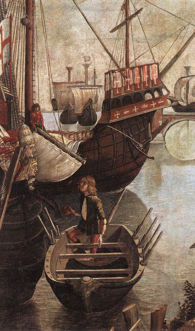 CARPACCIO, Vittore The Arrival of the Pilgrims in Cologne (detail)